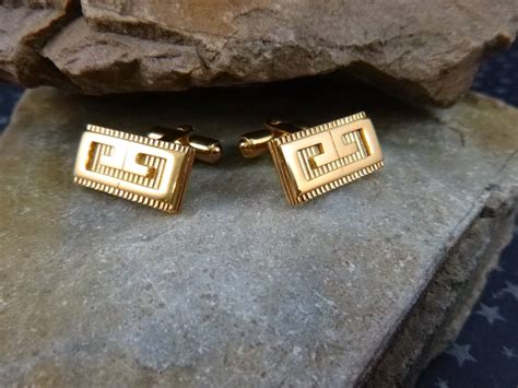 givenchy cufflinks vintage|VINTAGE Bijoux Givenchy Gold.